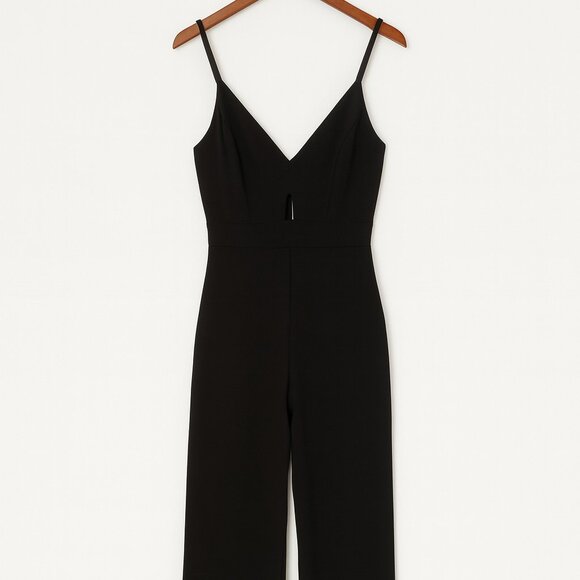 Fashion Nova Black Wide-Leg Spaghetti Strap Jumpsuit – Size S/M - Picture 1 of 5